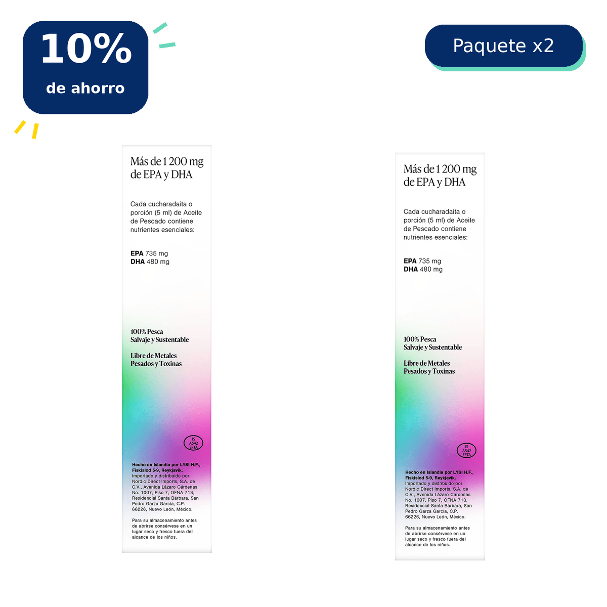 Lýsi Aceite de Pescado — Paquete de 2 botellas - LysiMexico