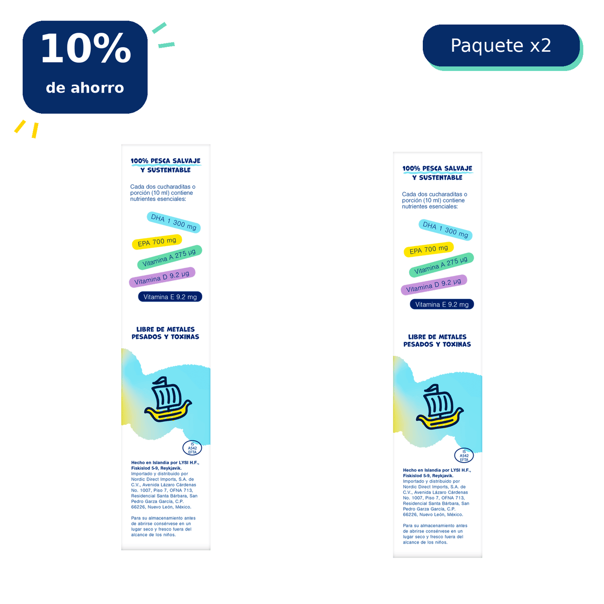 Lýsi Junior — Paquete de 2 botellas - LysiMexico