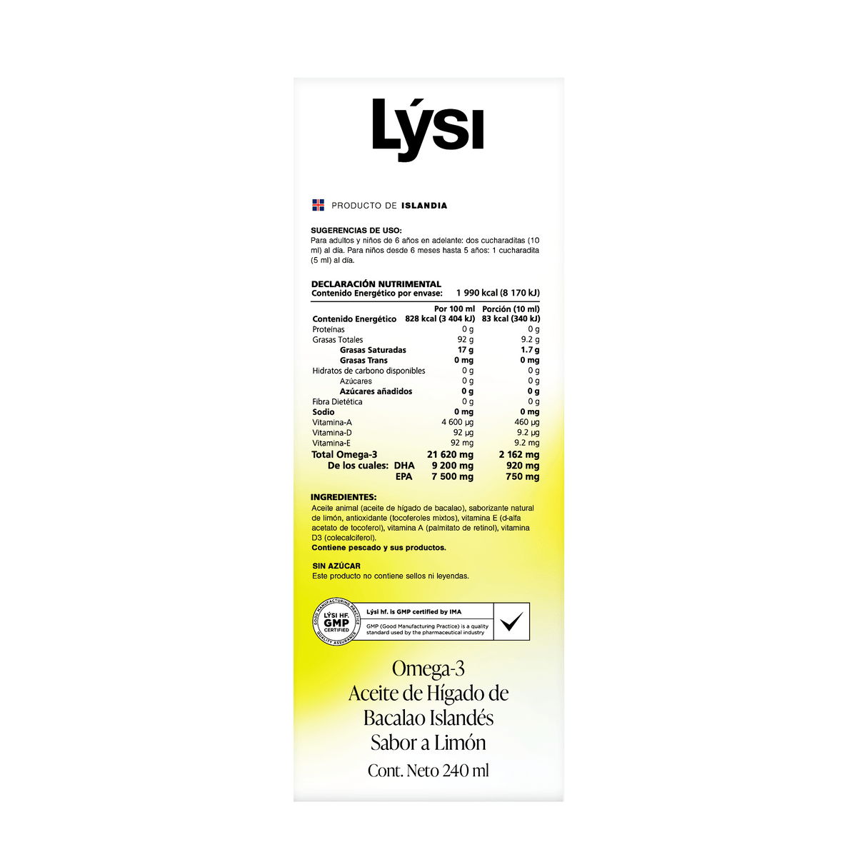 Lýsi Limón — Aceite de Hígado de Bacalao - LysiMexico