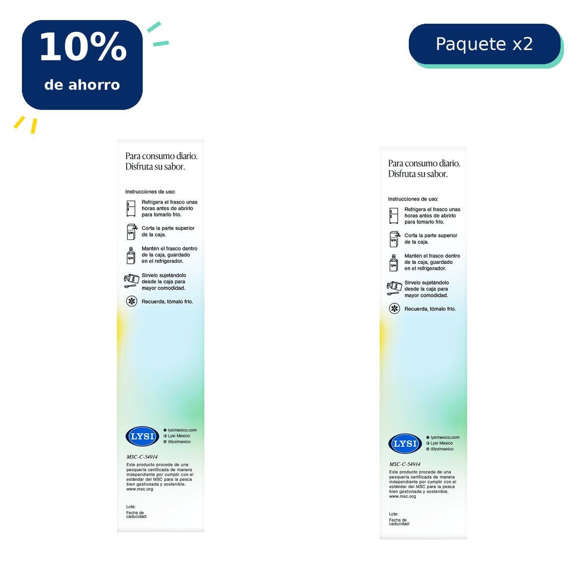 Lýsi Limón-Menta — Paquete de 2 botellas - LysiMexico