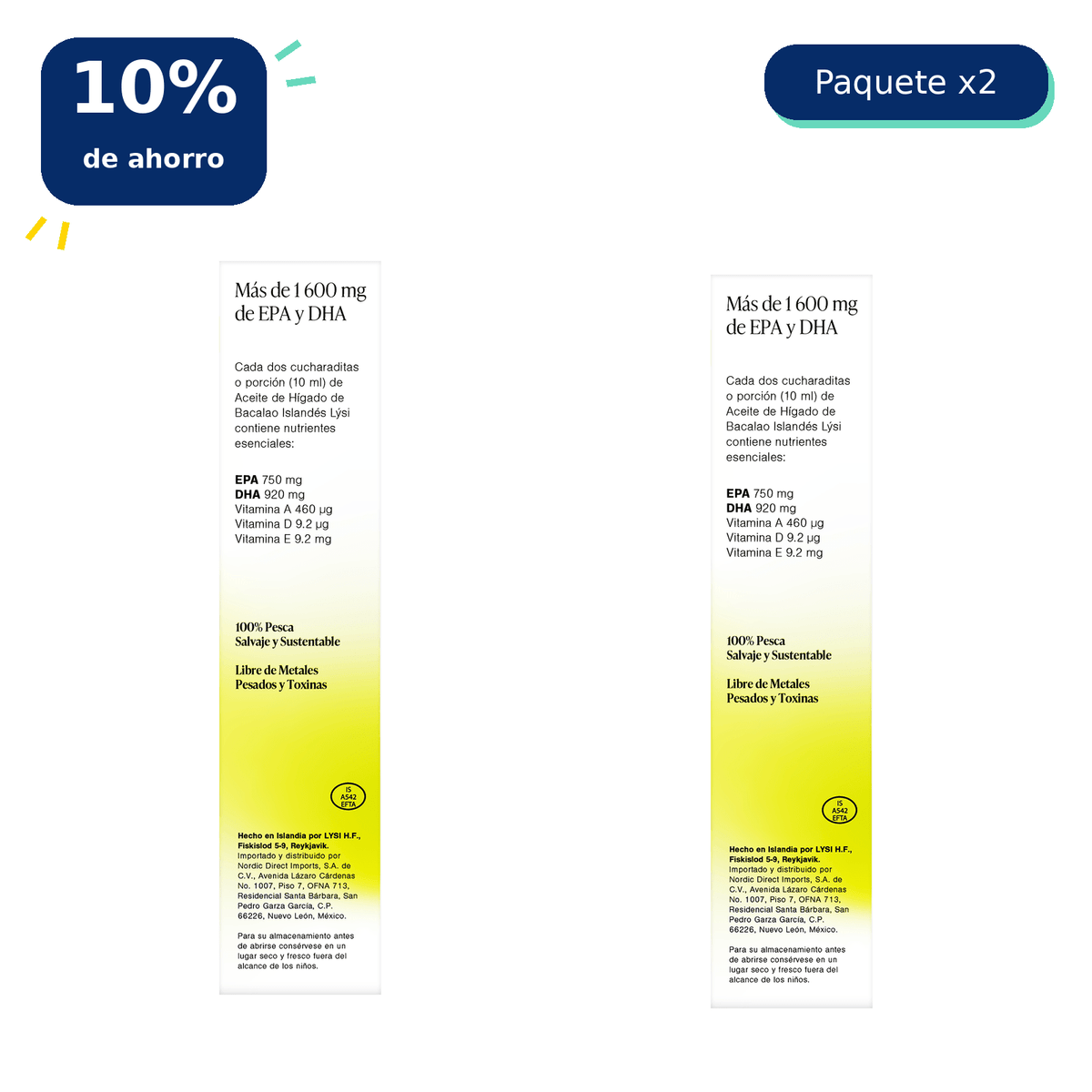 Lýsi Limón — Paquete de 2 botellas - LysiMexico